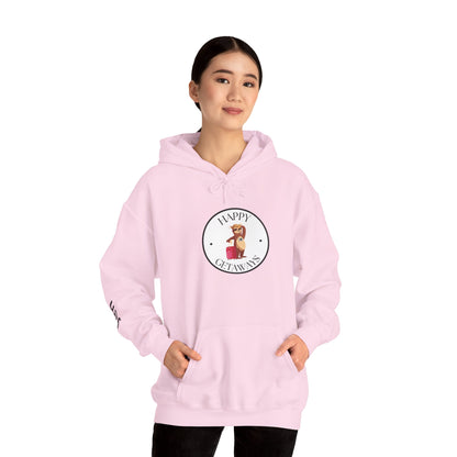 Happy Getaways Travel Hoodie — "Travel Happy" Graphic Pullover