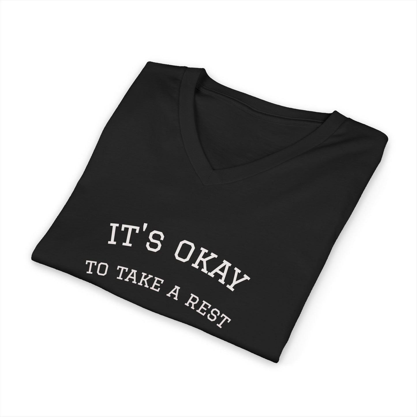 Ladies Trip 2026 V‑Neck Tee — "It's Okay to Take a Rest" Beach & Bubbly Bachelorette Shirt