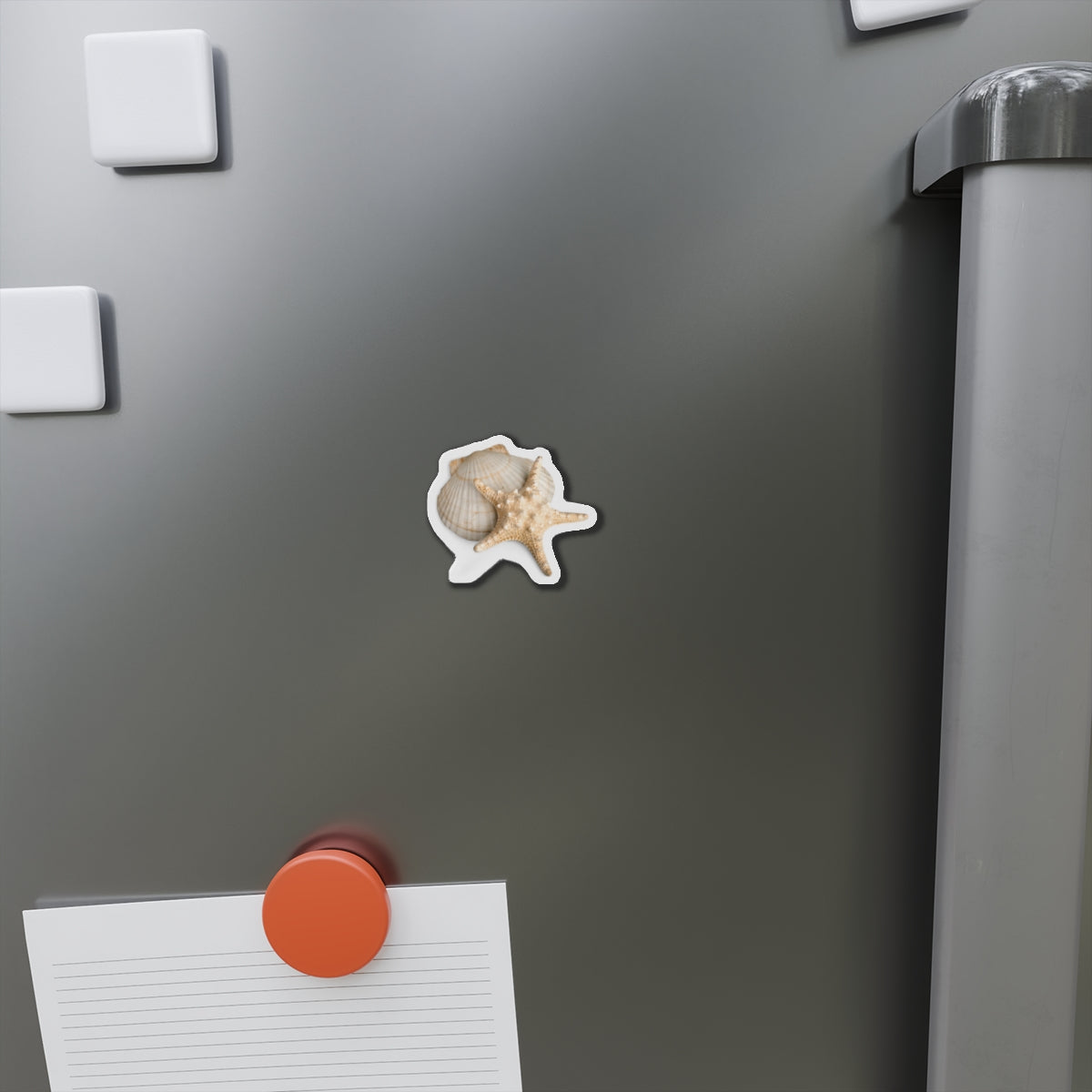 Seashell Starfish Die-Cut Magnet — Beachy Coastal Decor