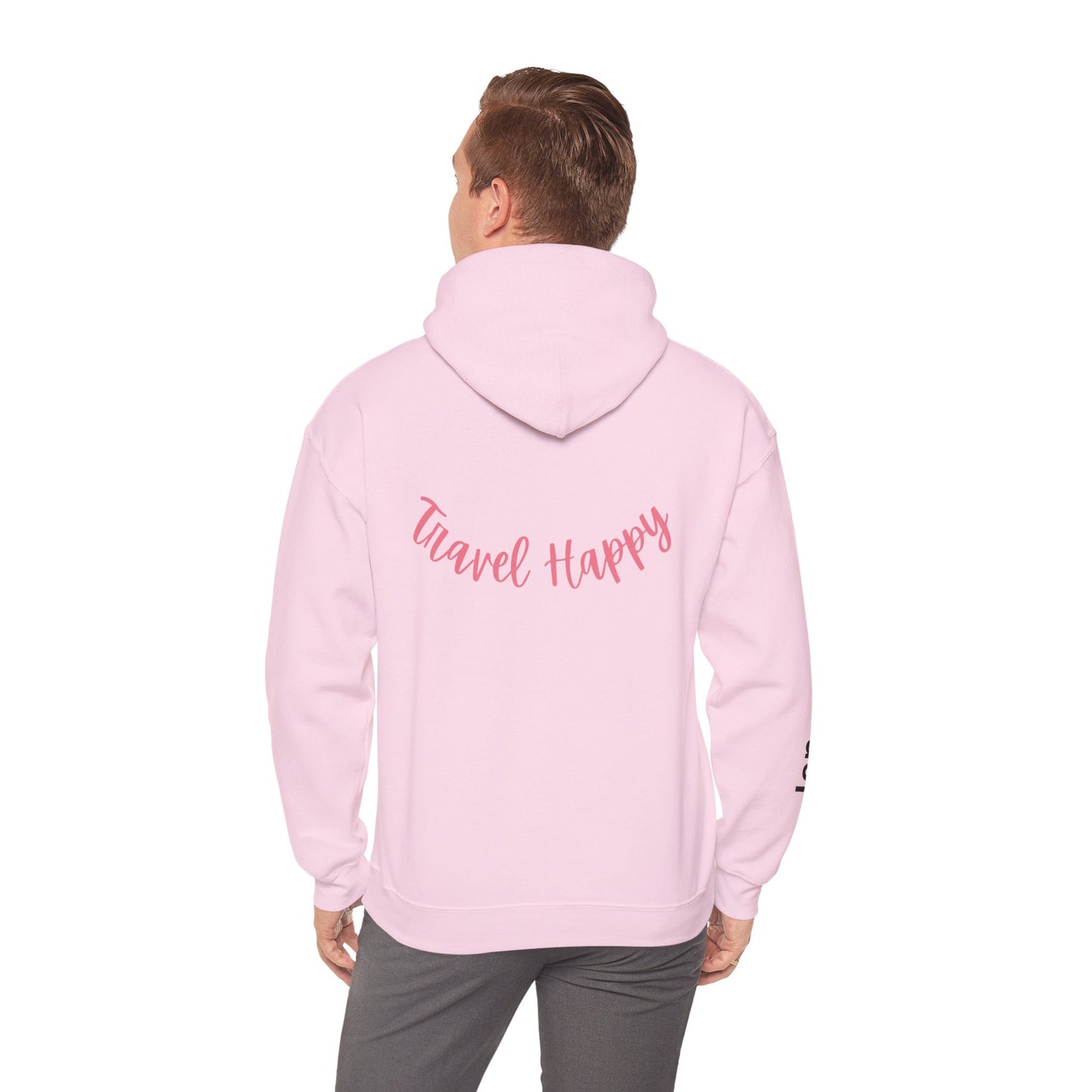 Happy Getaways Travel Hoodie — "Travel Happy" Graphic Pullover