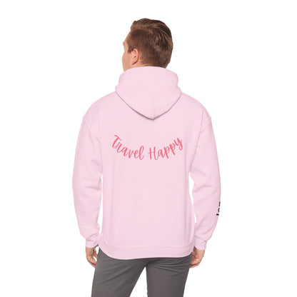 Happy Getaways Travel Hoodie — "Travel Happy" Graphic Pullover