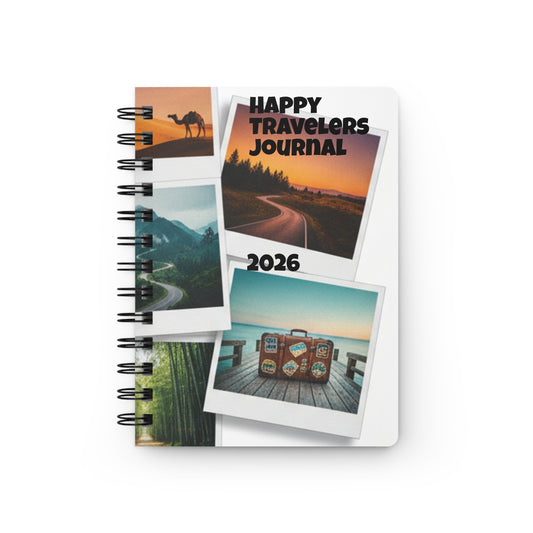 Travelers Journal 2026 — Spiral-Bound Travel Diary with Photo Collage Cover