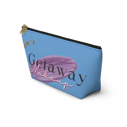 Mom's Getaway Makeup Pouch — Travel Accessory Bag with T-Bottom
