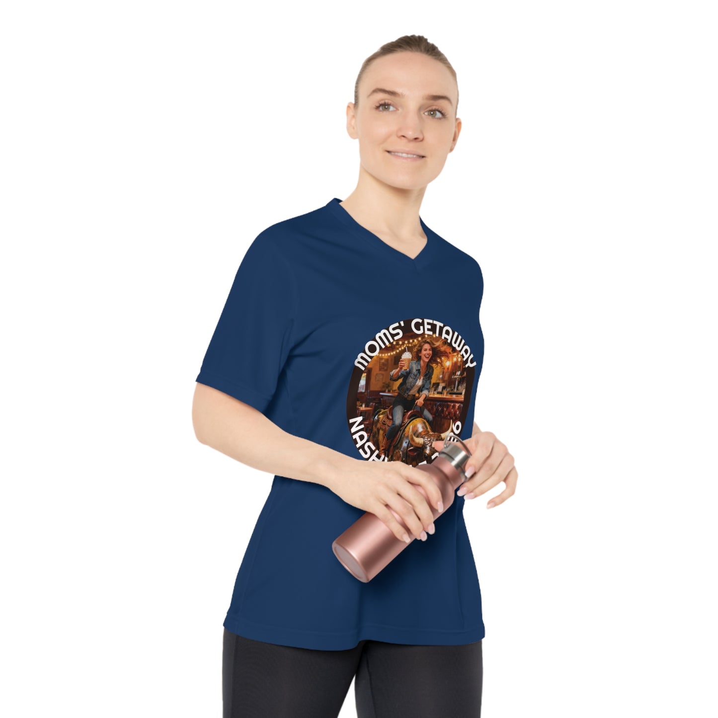 Women's V-Neck T-Shirt — Mom's Getaway Tee