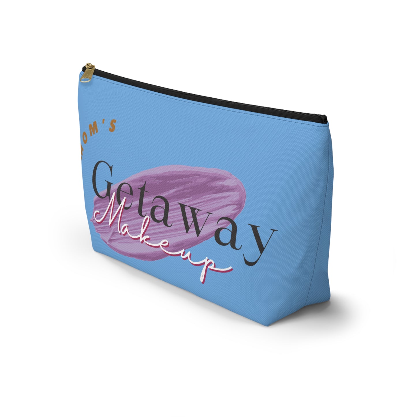 Mom's Getaway Makeup Pouch — Travel Accessory Bag with T-Bottom