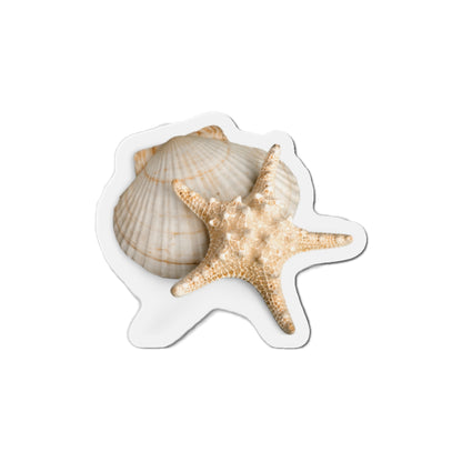 Seashell Starfish Die-Cut Magnet — Beachy Coastal Decor