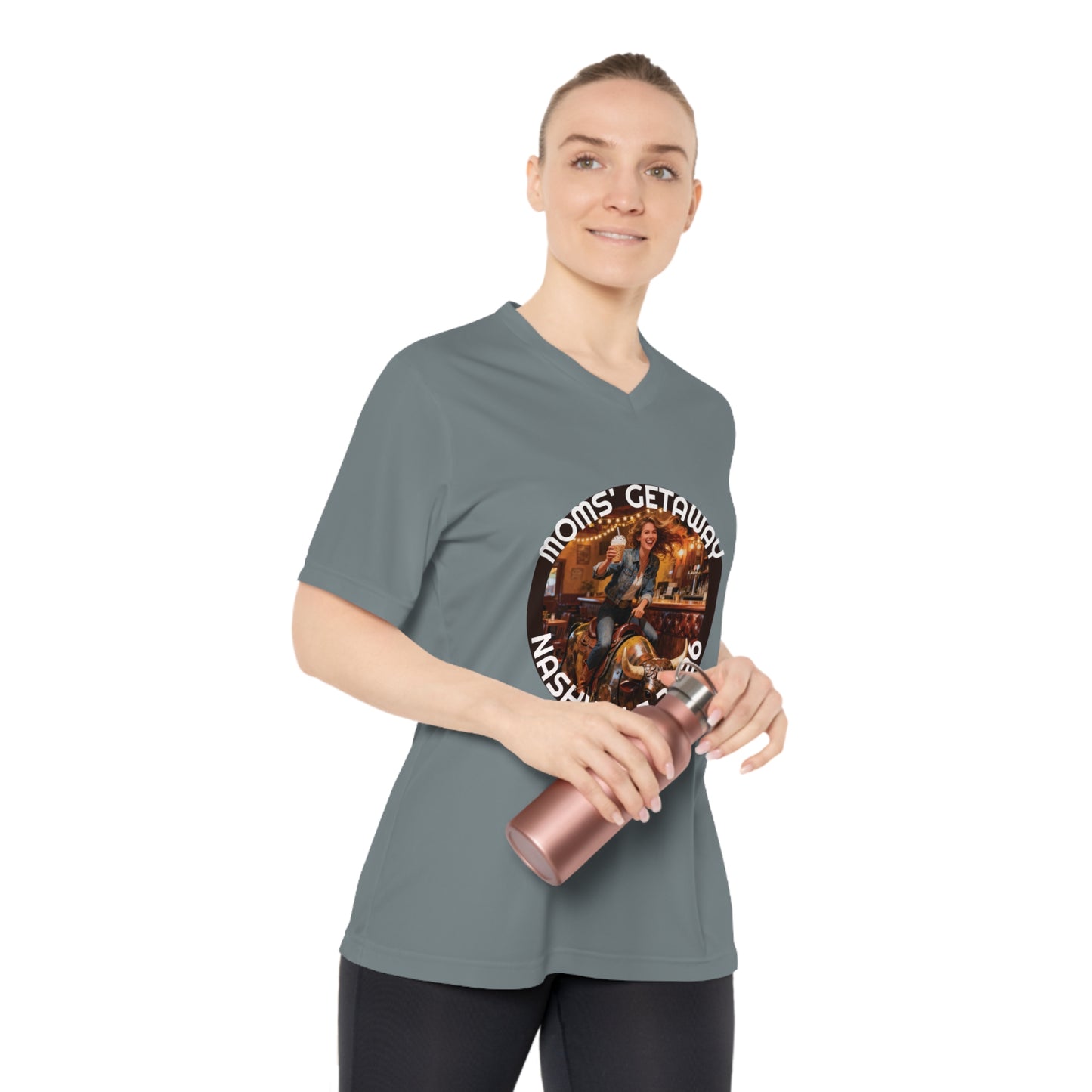 Women's V-Neck T-Shirt — Mom's Getaway Tee
