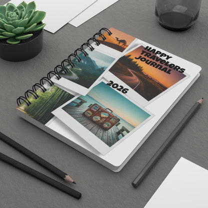 Travelers Journal 2026 — Spiral-Bound Travel Diary with Photo Collage Cover