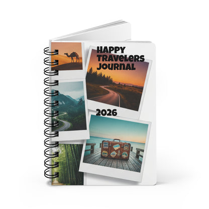 Travelers Journal 2026 — Spiral-Bound Travel Diary with Photo Collage Cover