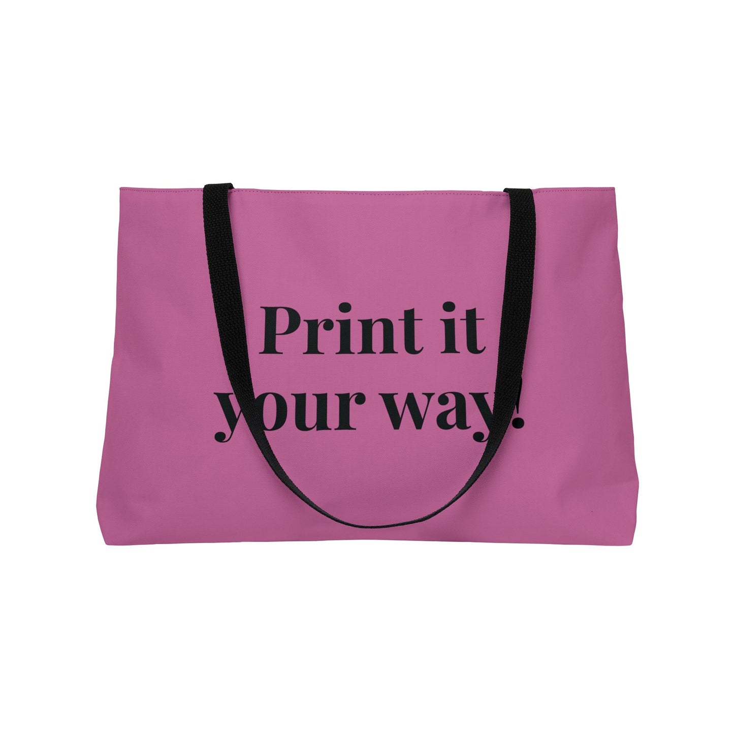 Weekender Tote Bag — Pink Bachelorette Pool Party Tote with Champagne Glasses