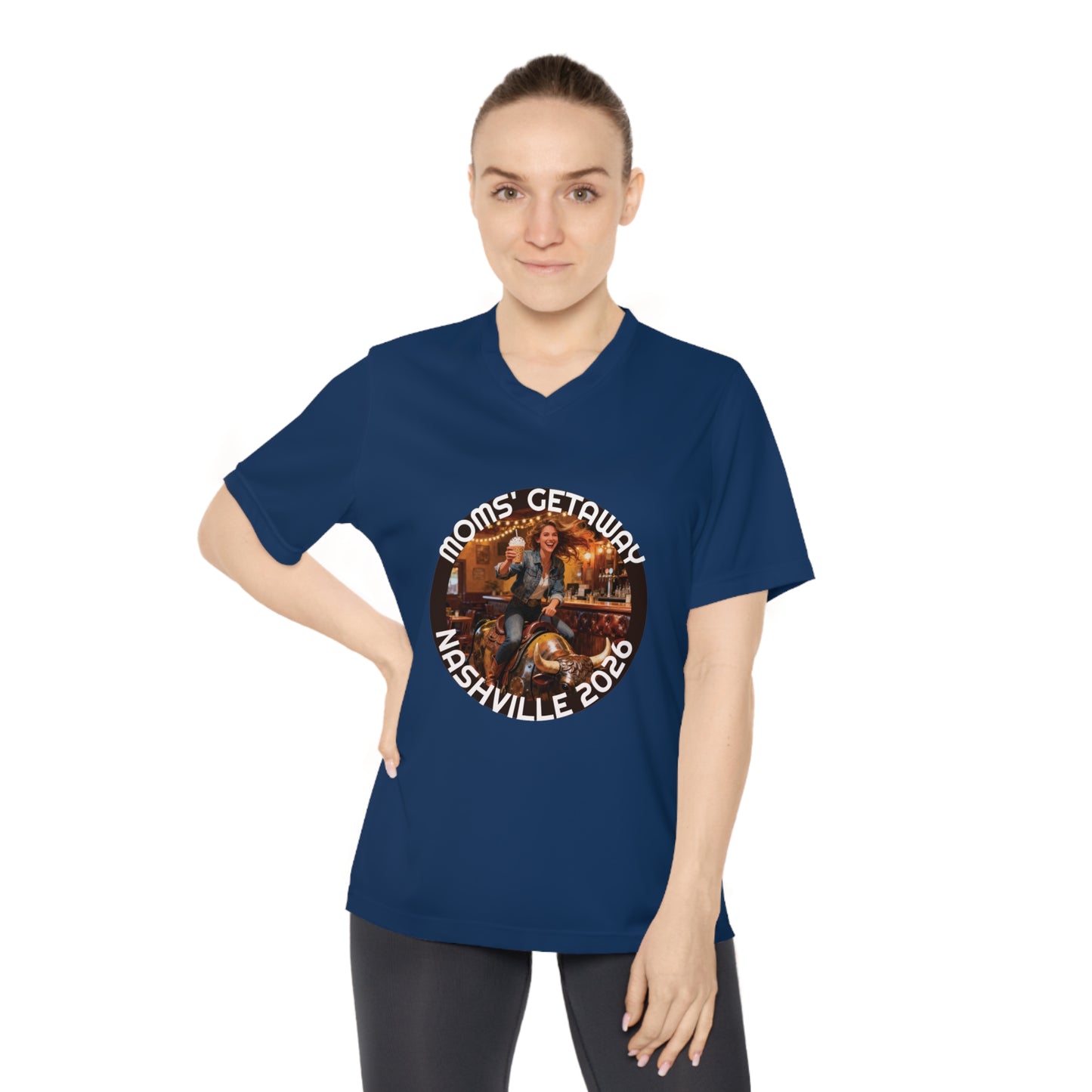 Women's V-Neck T-Shirt — Mom's Getaway Tee