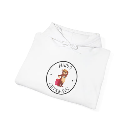 Happy Getaways Travel Hoodie — "Travel Happy" Graphic Pullover