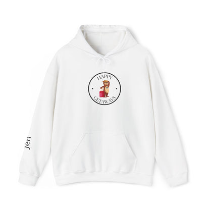 Happy Getaways Travel Hoodie — "Travel Happy" Graphic Pullover