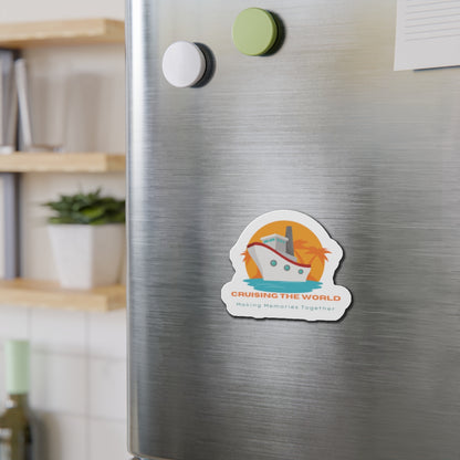 Cruising the World Die-Cut Magnet — Cruise Ship Travel Souvenir (Making Memories Together)