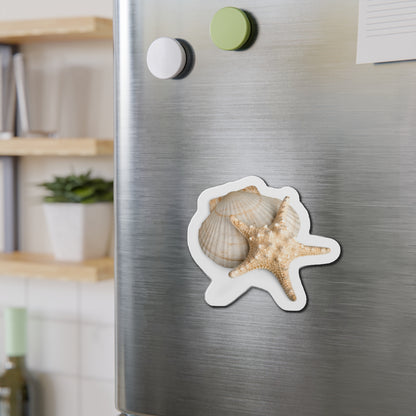 Seashell Starfish Die-Cut Magnet — Beachy Coastal Decor