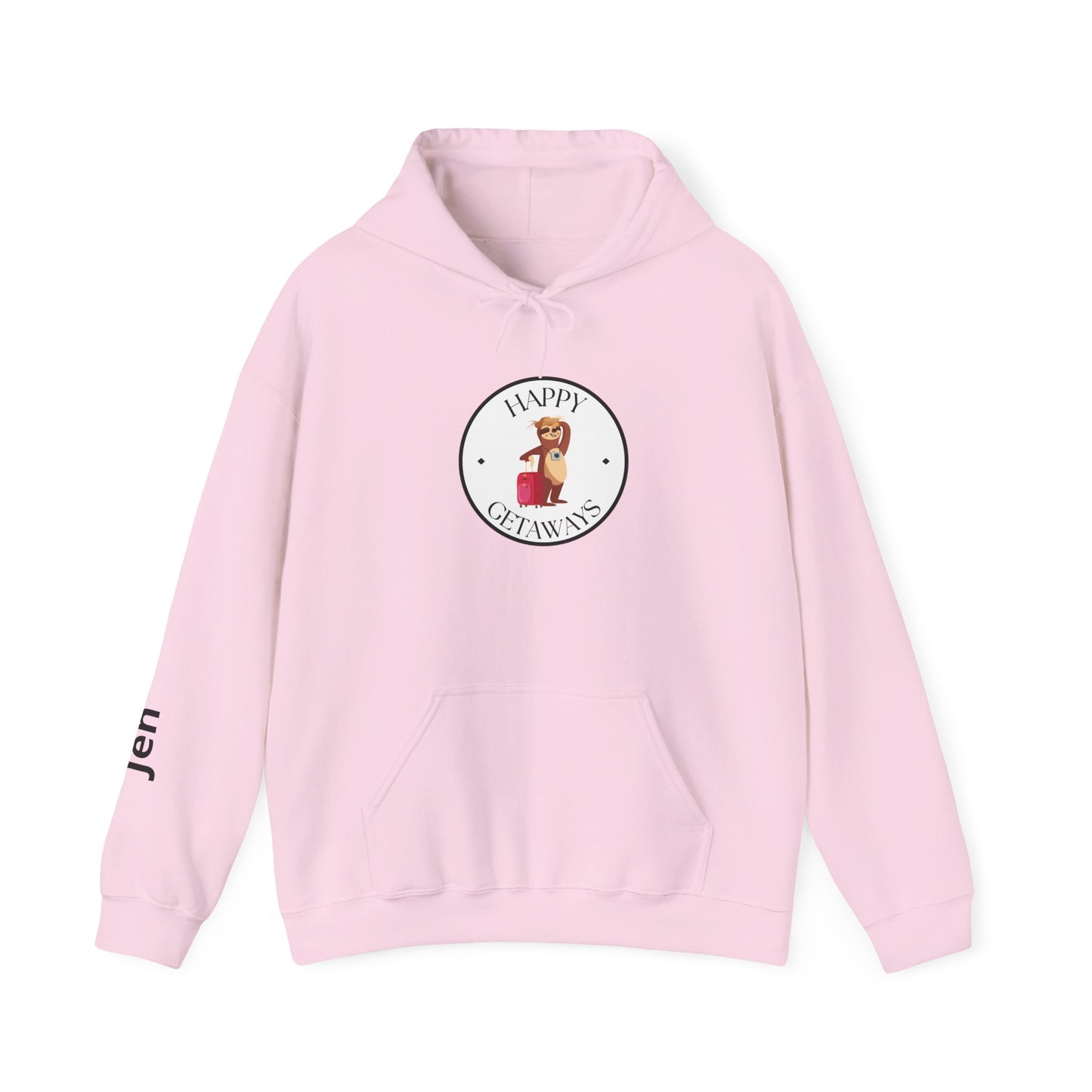Happy Getaways Travel Hoodie — "Travel Happy" Graphic Pullover