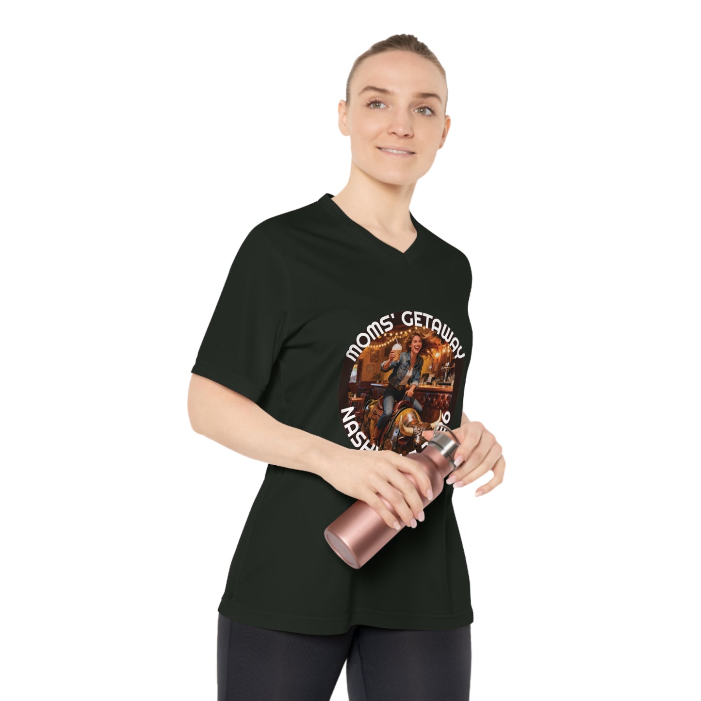 Women's V-Neck T-Shirt — Mom's Getaway Tee